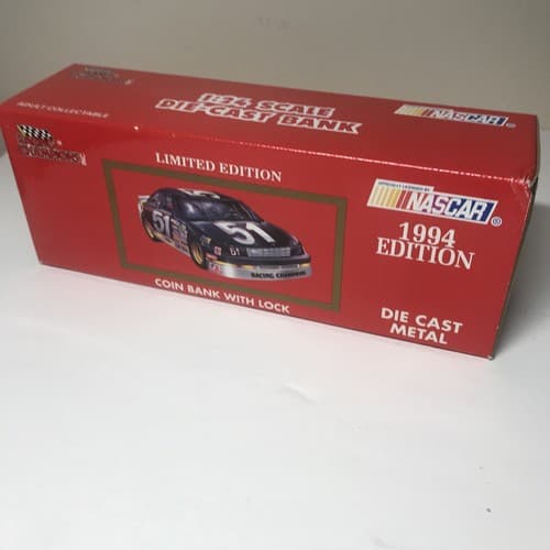 Nascar 1/24 Die Cast Coin Bank w/ Lock #11 Bill Elliott 1994 Thunderbird 1/2000 - Thumbnail 5