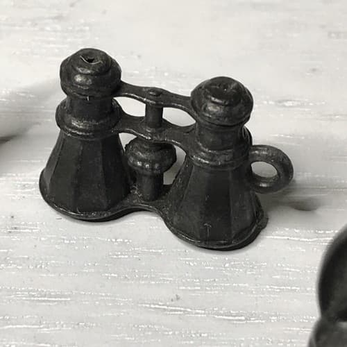 Vintage Set Of 5 Miniature Pewter Collectible Figures , owl rabbit binoculars - Thumbnail 6