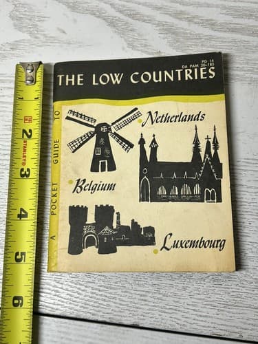 1953 Pocket Guide To The Low Countries Dept. Of Defense 20-185 august 1953