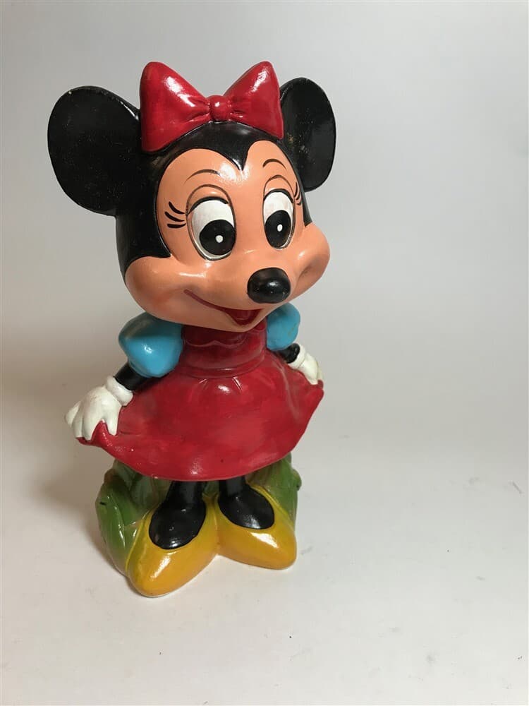 Vintage Plaster Minnie Mouse Coin Bank Walt Disney Korea - Thumbnail 3