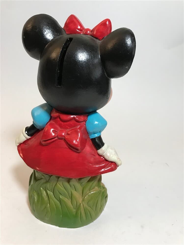 Vintage Plaster Minnie Mouse Coin Bank Walt Disney Korea - Thumbnail 2