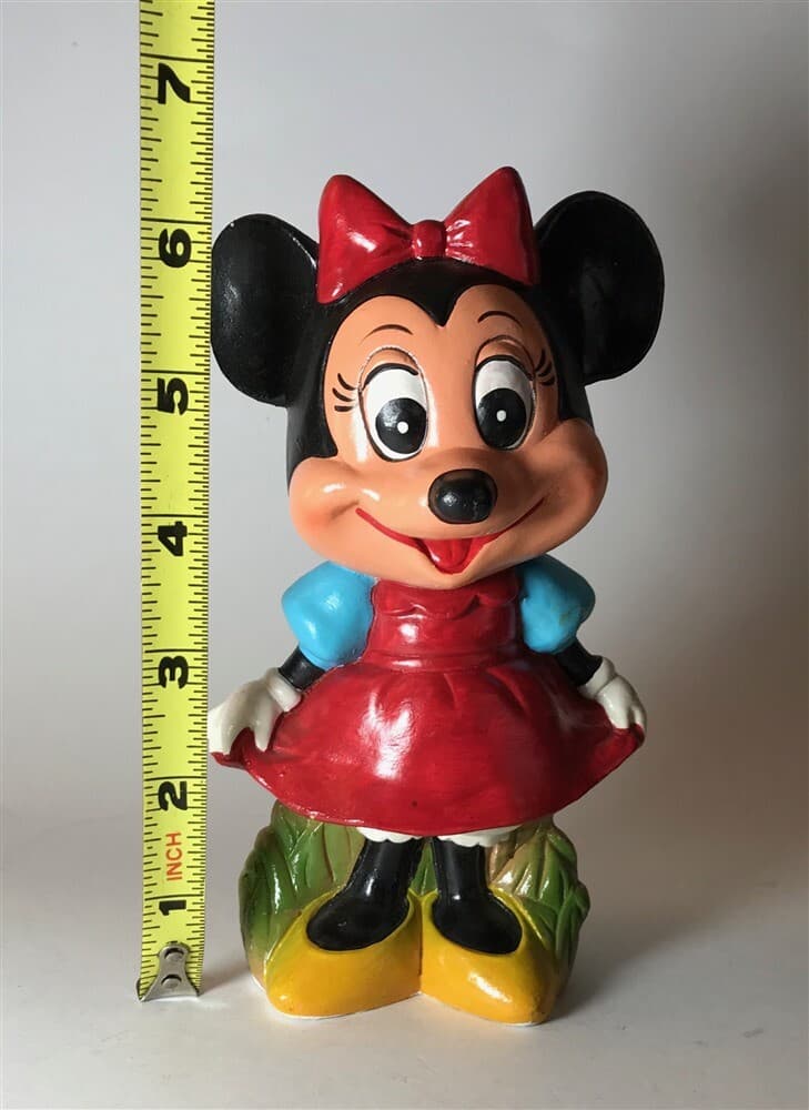 Vintage Plaster Minnie Mouse Coin Bank Walt Disney Korea - Thumbnail 4