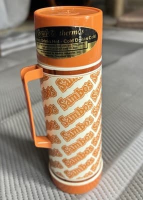 Rare New 1970's ALADDIN SAMBO's 1 U.S Pint Thermos Bottle Made In USA