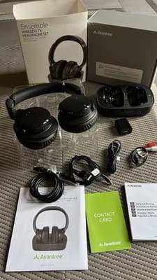 Avantree Ensemble BTHT-5150-US Wireless Bluetooth Headphones - Black - Thumbnail 7