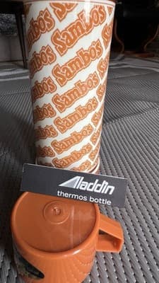Rare New 1970's ALADDIN SAMBO's 1 U.S Pint Thermos Bottle Made In USA - Thumbnail 6