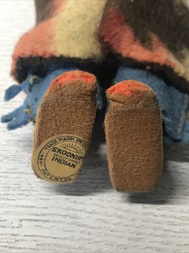 Vintage Skookum Indian Native American 6.5" Doll Comp Bully Good Label - Thumbnail 4