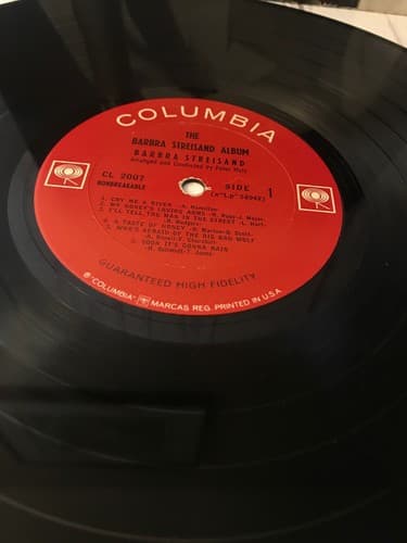 “The Barbra Streisand Album” Mono Vinyl=G+ 12" LP Record Pop,Vocal - Thumbnail 3