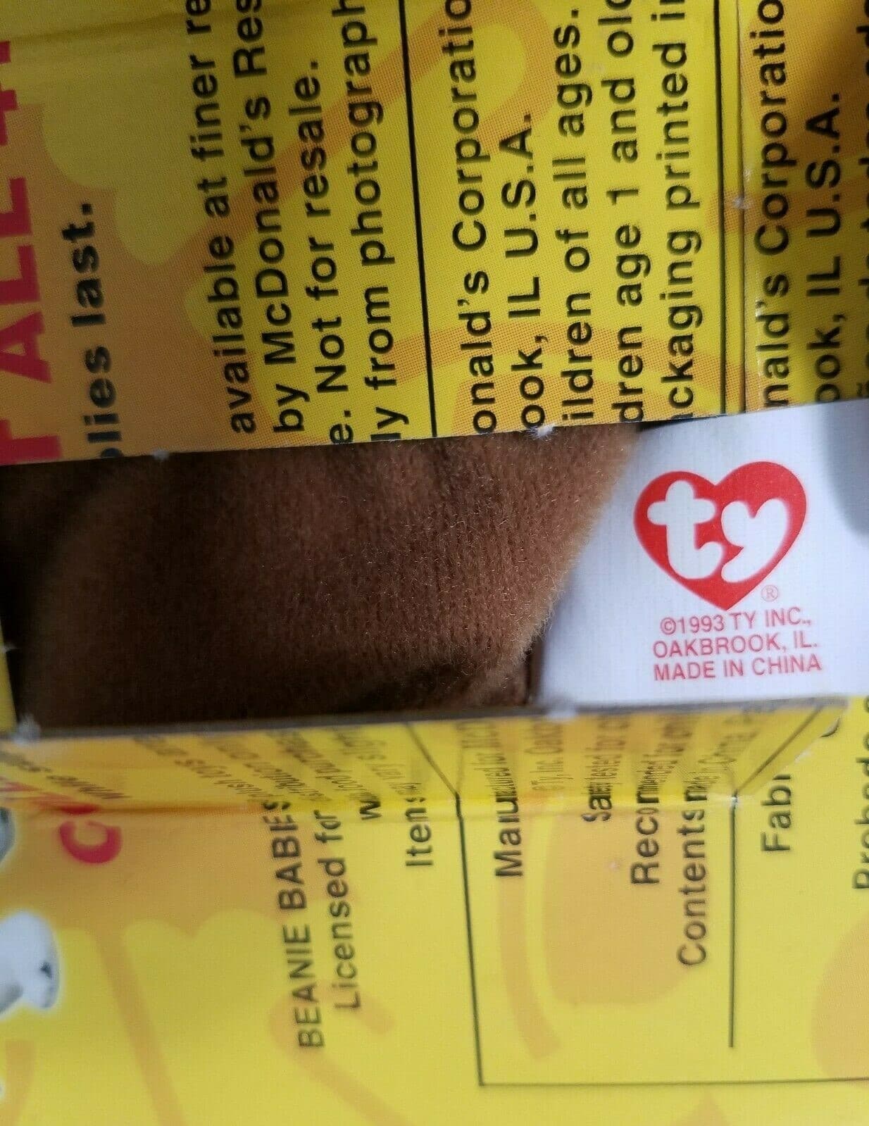 Britannia the Bear Ty Beanie Baby McDonald's Exclusive *Tag Errors* - Thumbnail 6
