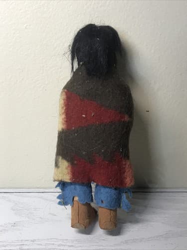 Vintage Skookum Indian Native American 6.5" Doll Comp Bully Good Label - Thumbnail 3
