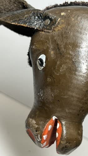Antique Schoenhut Hand Painted Carved Wooden Humpty Dumpty Circus Donkey Toy - Thumbnail 8