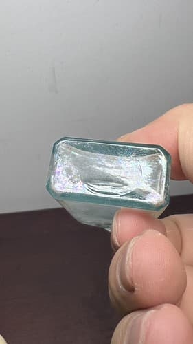 Vintage DAVIS PAINKILLER VEGETABLE EMBOSSED BOTTLE AQUA EMPTY - Thumbnail 4