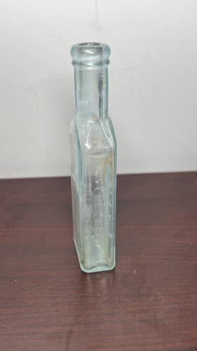 Vintage DAVIS PAINKILLER VEGETABLE EMBOSSED BOTTLE AQUA EMPTY - Thumbnail 7