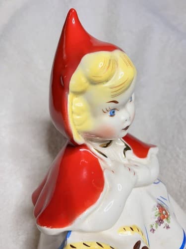Vintage Hull Pottery Little Red Riding Hood Cookie Jar With Lid 1940's - Thumbnail 10