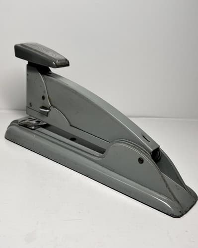 Vintage Stapler Deco Swingline Grey #4 Usa Industrial Works - Thumbnail 2