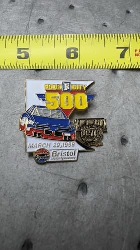 Food City 500 Bristol March 29, 1998 NASCAR Race Hat Pin