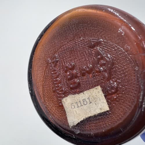 4.75" Merck Magnesium Oxide Antique Amber Apothecary Pharmacy Dispensary Bottle - Thumbnail 4