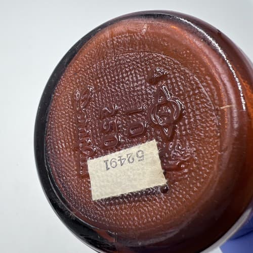 4.75" Merck Dextrose Antique Amber Apothecary Pharmacy Bottle - Thumbnail 4