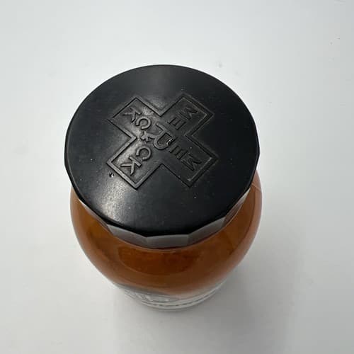 4.75" Merck Potassium Bitartrate 7oz Antique Amber Apothecary Pharmacy Bottle - Thumbnail 3