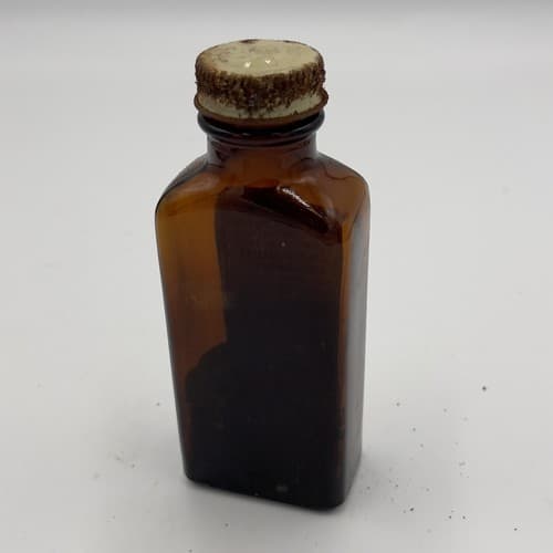 Vintage Eli Lilly Tablets No. 1547 Ammonium Chloride Pharmacy Bottle Amber Glass - Thumbnail 2