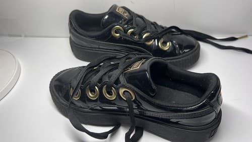 Women PUMA Patent Platform Shoes Sneakers Sz 6.5/37 - Thumbnail 5