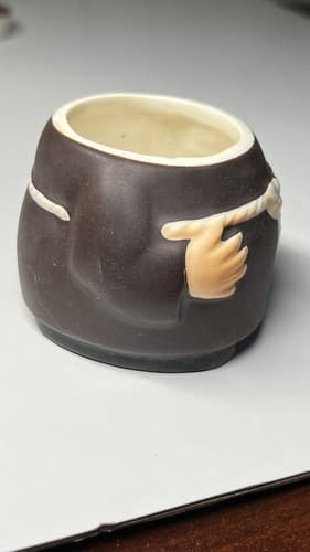 Vintage Goebel Friar Tuck Monk Sugar Bowl Mustard Germany - Thumbnail 4