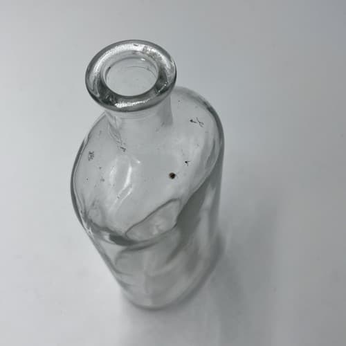 Very Early Owens Bottle Boxed O Clear Antique 8" Pre-Merger - Thumbnail 2