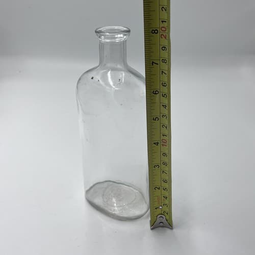 Very Early Owens Bottle Boxed O Clear Antique 8" Pre-Merger - Thumbnail 4