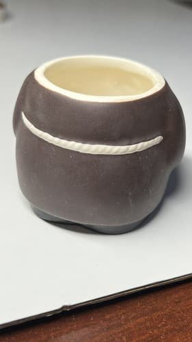 Vintage Goebel Friar Tuck Monk Sugar Bowl Mustard Germany - Thumbnail 3