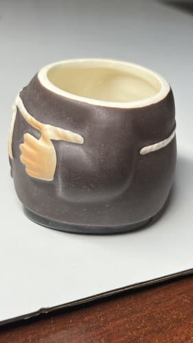 Vintage Goebel Friar Tuck Monk Sugar Bowl Mustard Germany - Thumbnail 2