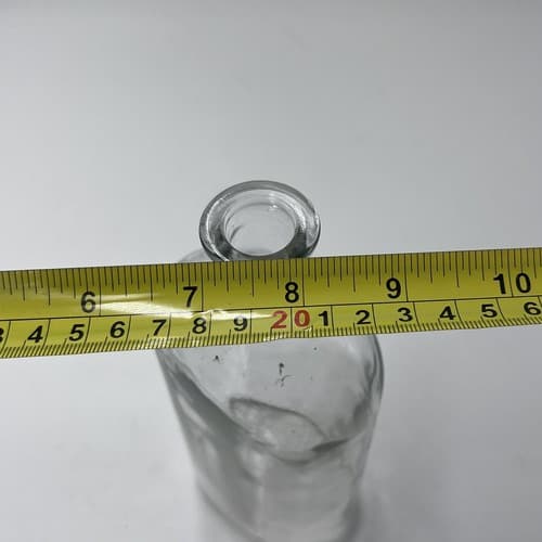 Very Early Owens Bottle Boxed O Clear Antique 8" Pre-Merger - Thumbnail 5