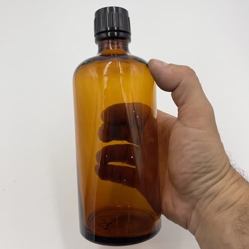 Parke Davis & Co 1930,s Vintage Antique Amber Pharmaceutical Empty Bottle 7.5" - Thumbnail 2