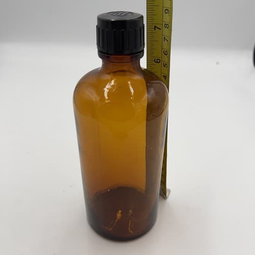Parke Davis & Co 1930,s Vintage Antique Amber Pharmaceutical Empty Bottle 7.5" - Thumbnail 3