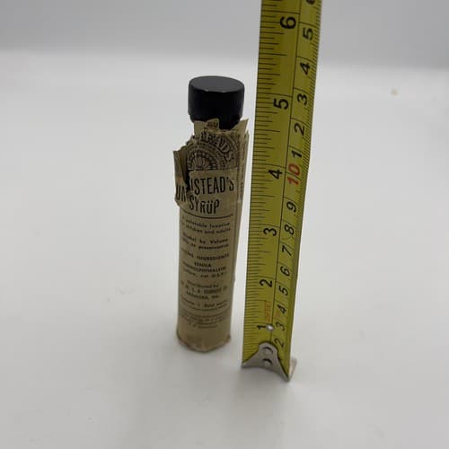 VORHEES BUMSTEAD'S WORM SYRUP 1873 PHILADELPHIA SMOKY AMBER GLASS - Thumbnail 10