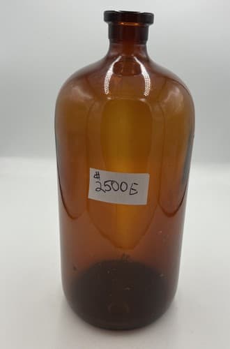 Large Vintage 13 1/2" 2 Mold Amber Apothecary Medicine Beverage Poison Bottle - Thumbnail 7