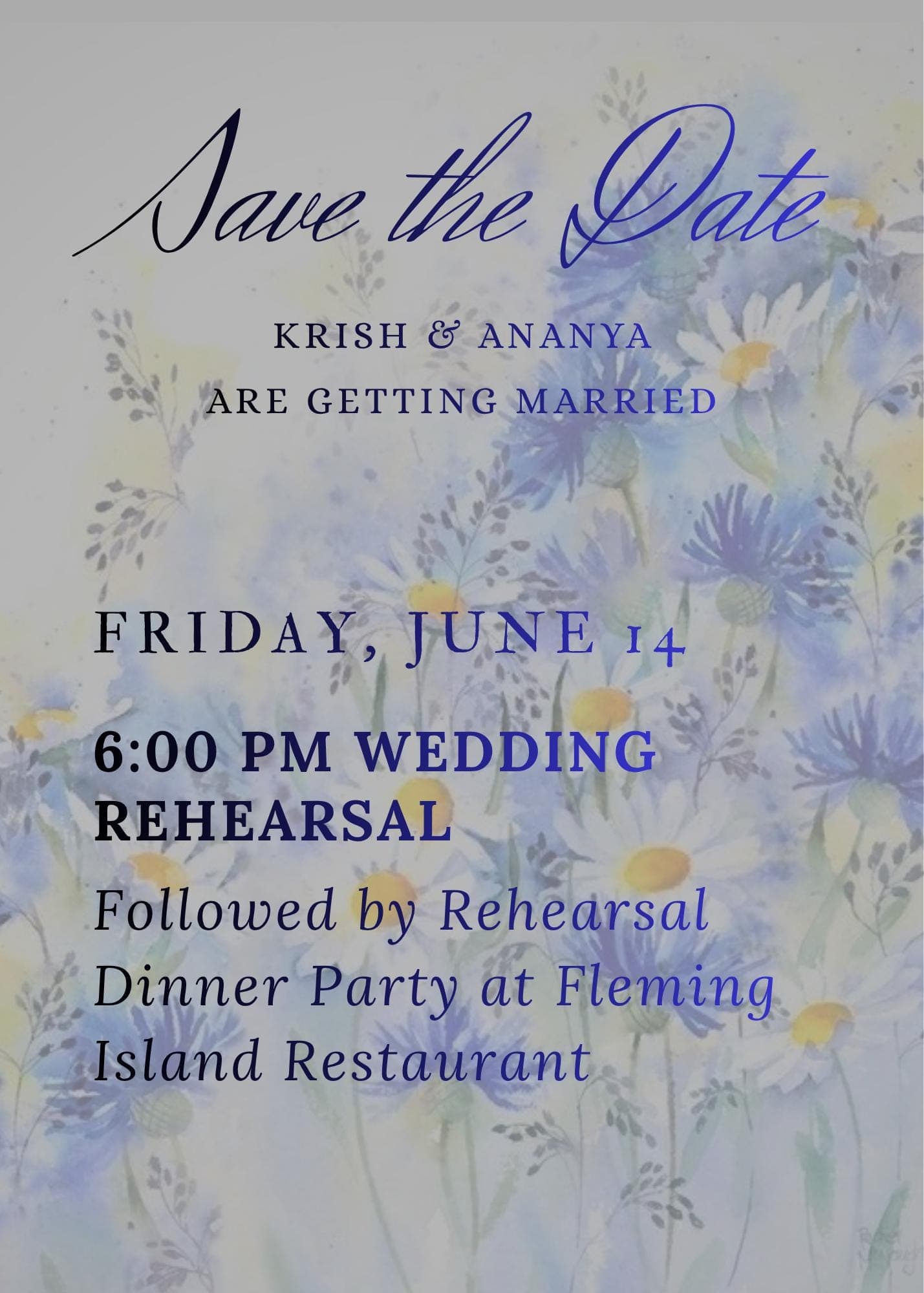 Floral Wedding Invitation Template - Thumbnail 2