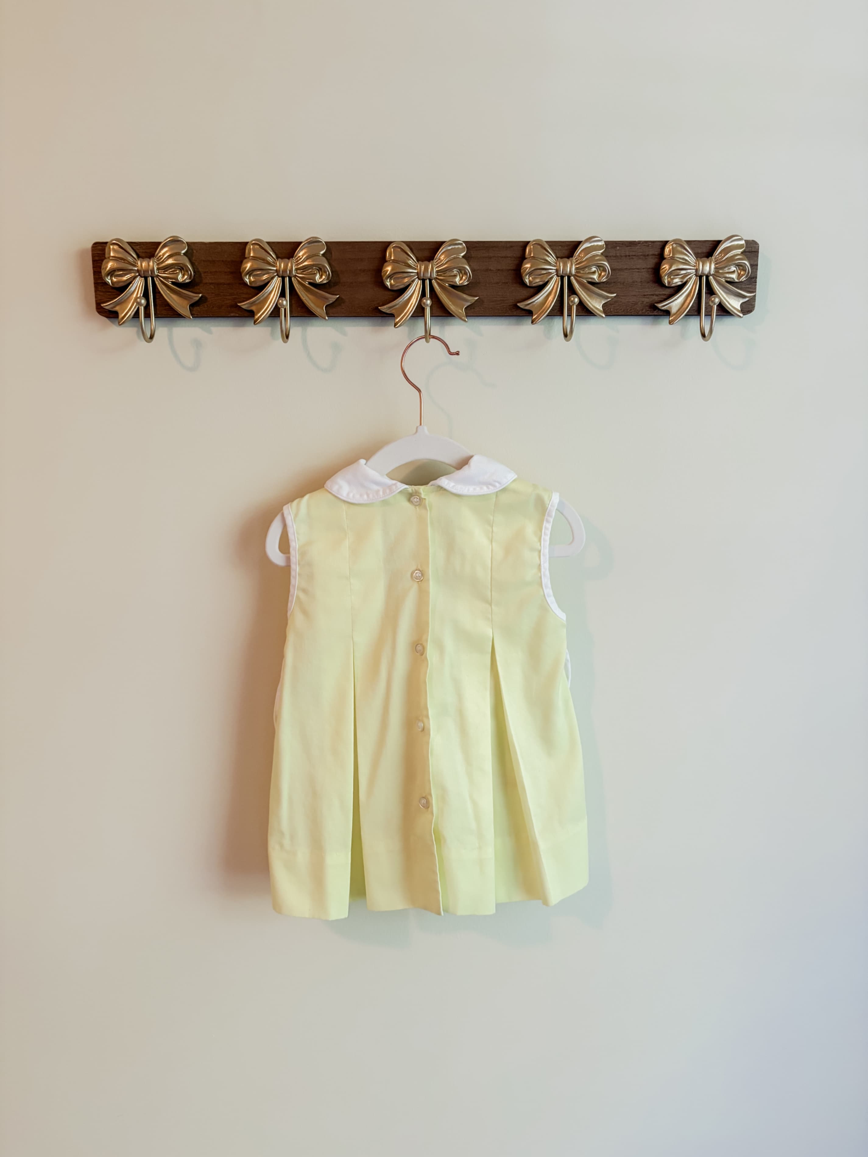 Yellow Baby Dress with Embroidered ducks size 12 months - Thumbnail 2