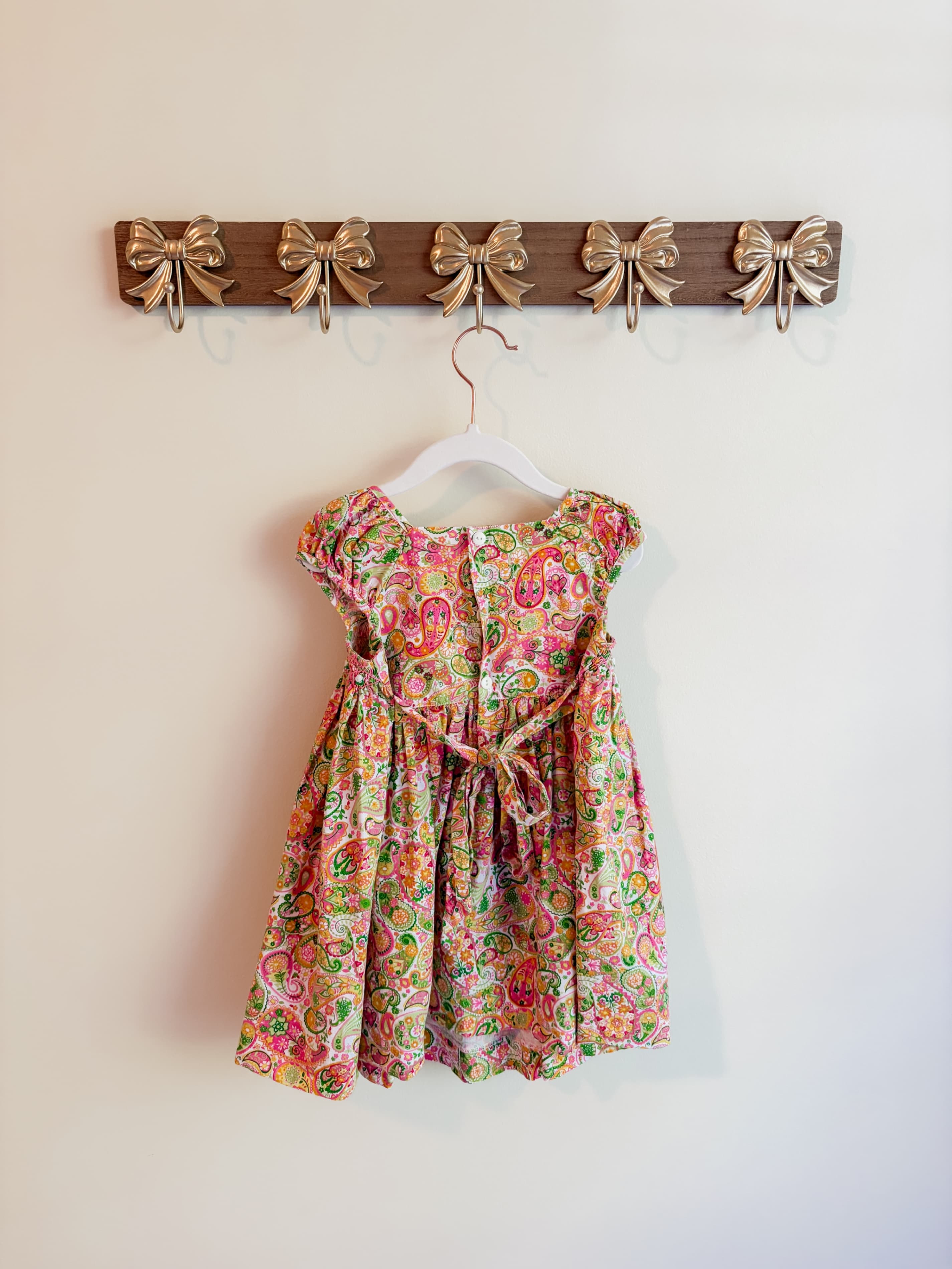 Girls' Smocked Dress with Paisley Print size 24 months - Thumbnail 2