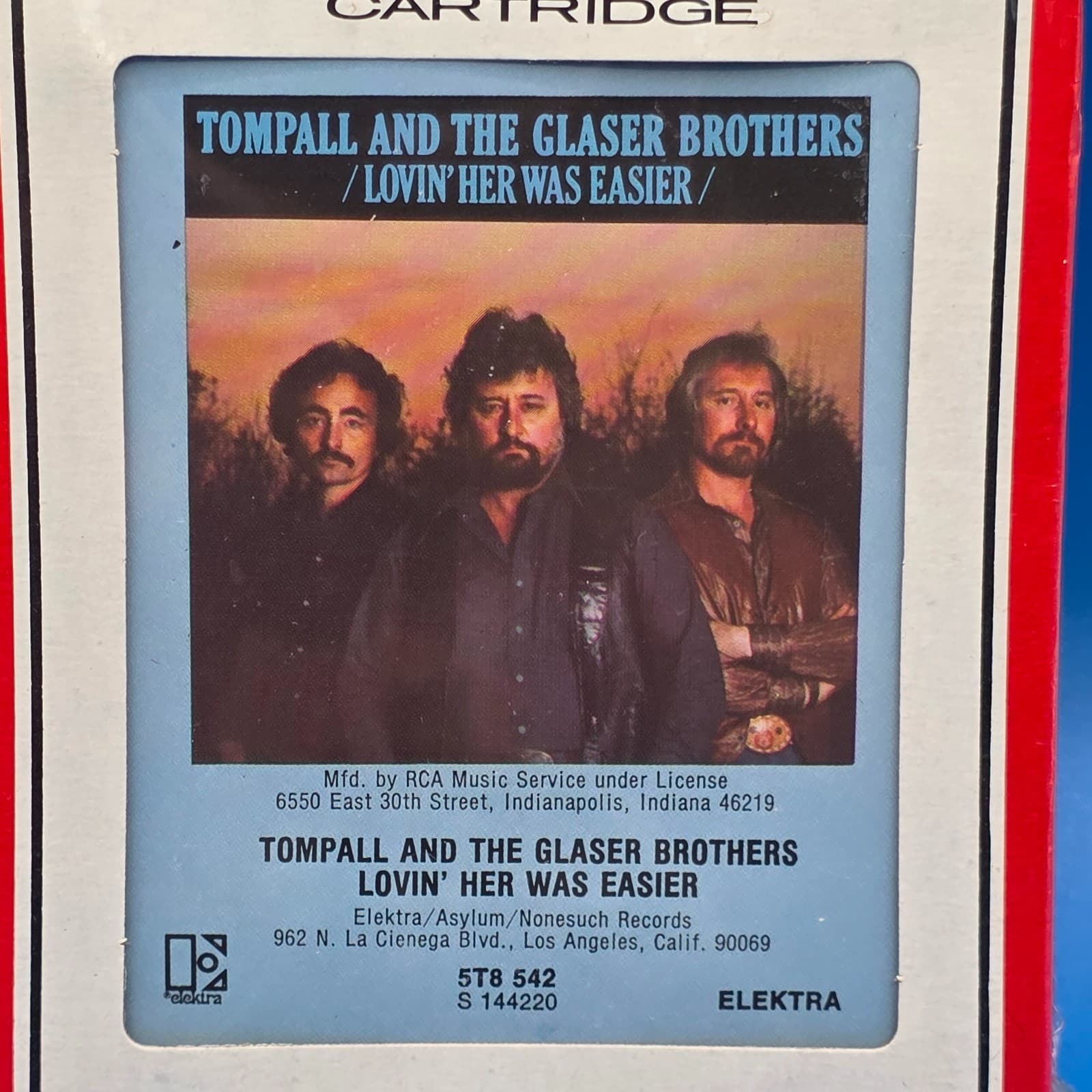 New Sealed 8-Track TOMPALL AND THE GLASER BROTHERS LOVIN HER WAS EASIER - Thumbnail 2