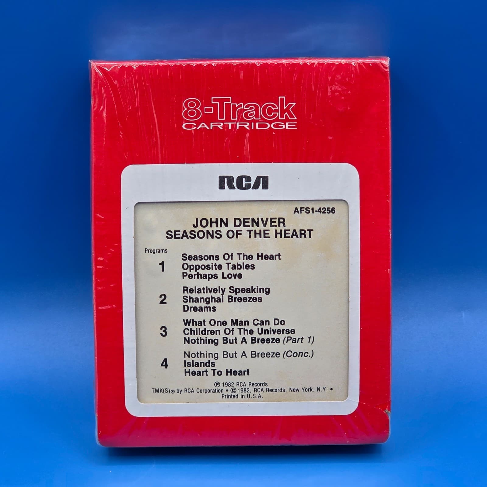 NEW SEALED John Denver Seasons of The Heart 8-Track Cartridge AFS1-4256 RCA 1982 - Thumbnail 5