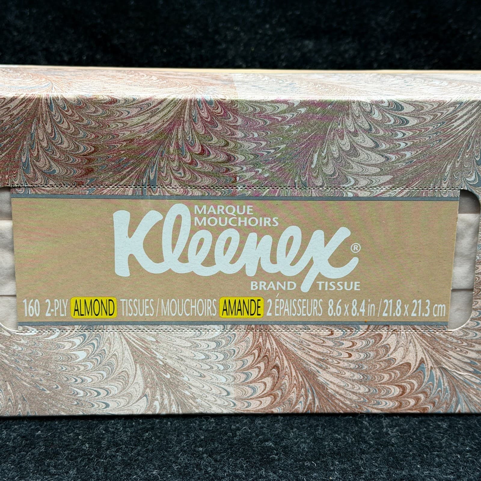 Vintage 1996 Kleenex Colors ALMOND Tissue Facial Tissue NOS 160 2 PLY - Thumbnail 2