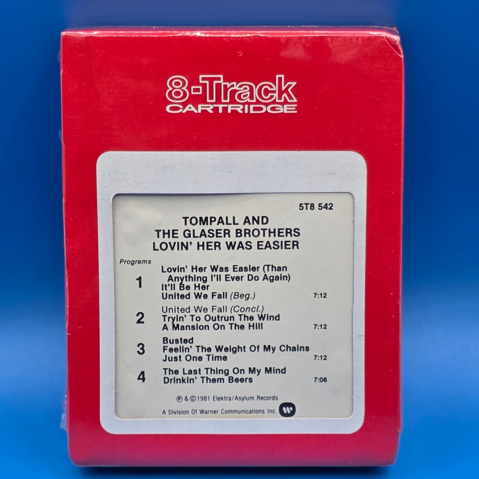 New Sealed 8-Track TOMPALL AND THE GLASER BROTHERS LOVIN HER WAS EASIER - Thumbnail 3