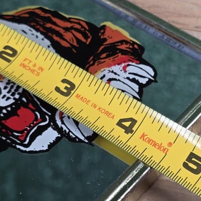 Vintage Tiger Reverse Glass Painting Framed Art Wall Hanging 70s Retro Decor - Thumbnail 4