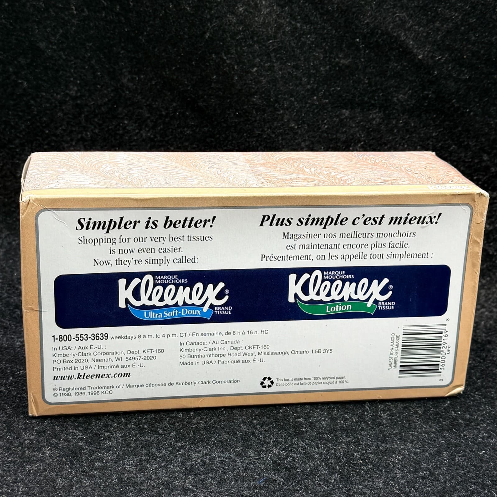 Vintage 1996 Kleenex Colors ALMOND Tissue Facial Tissue NOS 160 2 PLY - Thumbnail 6