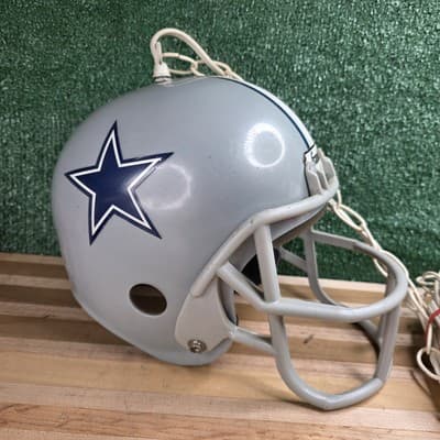 VTG 1980s NFL Franklin Helmet Dallas Cowboys Hanging Swag Lamp Chandelier RARE - Thumbnail 8