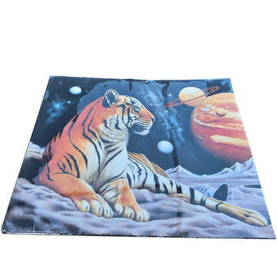 Vintage 1989 Scott Wilson Tiger Space Art Print 16x20 Poster World Pictures USA - Thumbnail 7