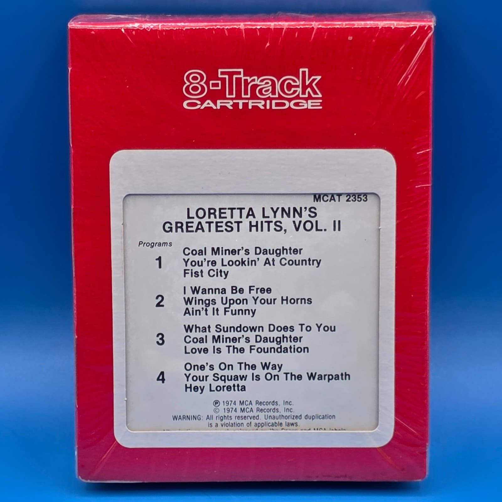Loretta Lynn Greatest Hits Vol. II [NEW Sealed] 8-Track tape 1974 MCA Records - Thumbnail 5