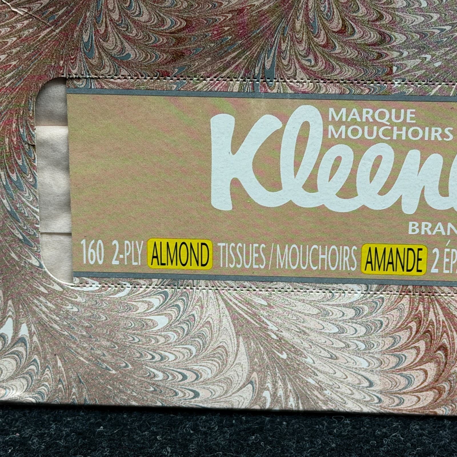 Vintage 1996 Kleenex Colors ALMOND Tissue Facial Tissue NOS 160 2 PLY - Thumbnail 3