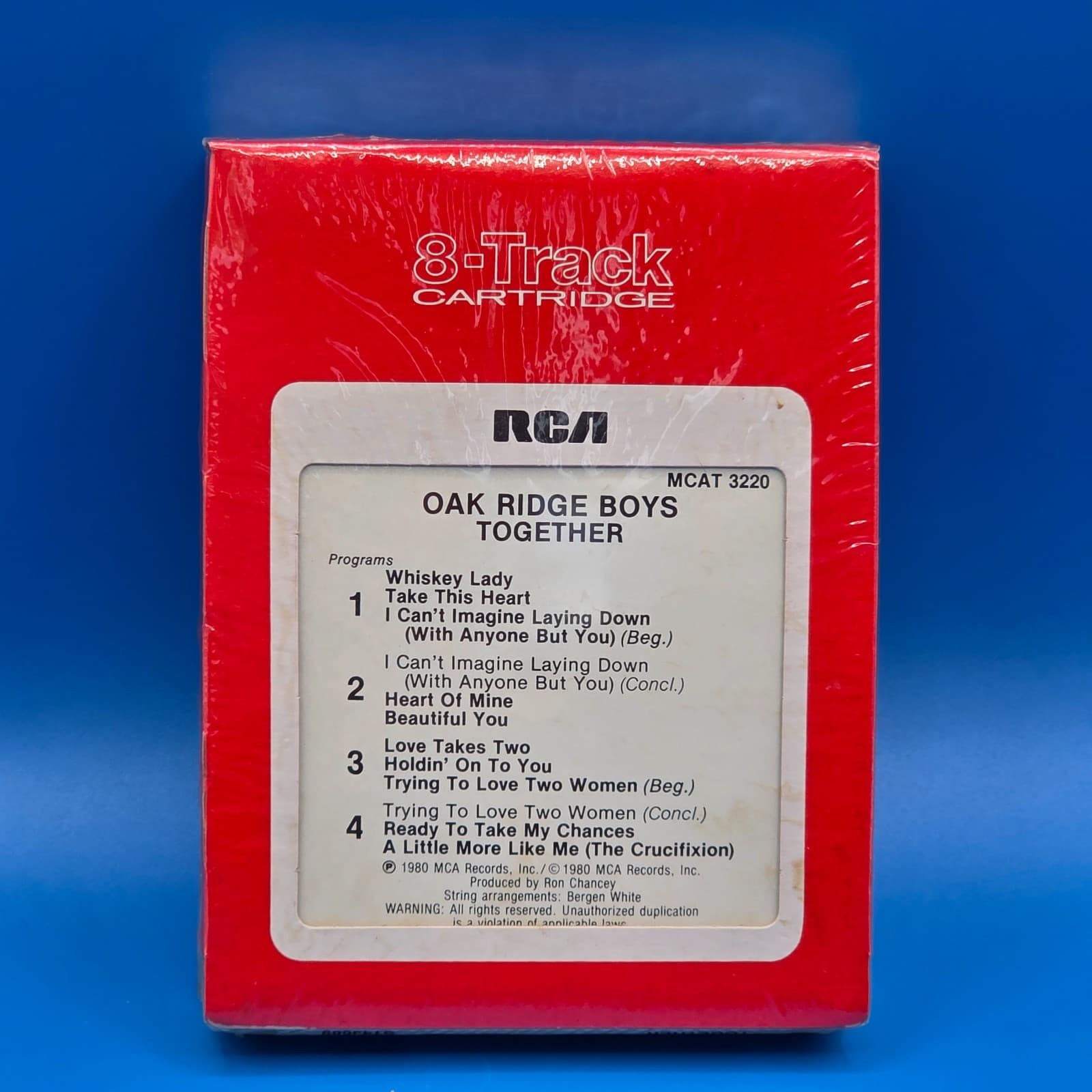 New The Oak Ridge Boys Together 8-Track Cartridge Tape White NIP - Thumbnail 7