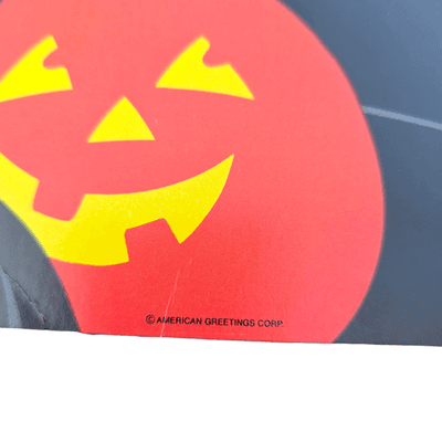 Vintage Halloween Black Cat Pumpkin Sign American Greetings 13x11 Inch Decor - Thumbnail 5