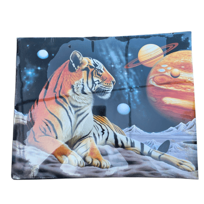 Vintage 1989 Scott Wilson Tiger Space Art Print 16x20 Poster World Pictures USA - Thumbnail 6